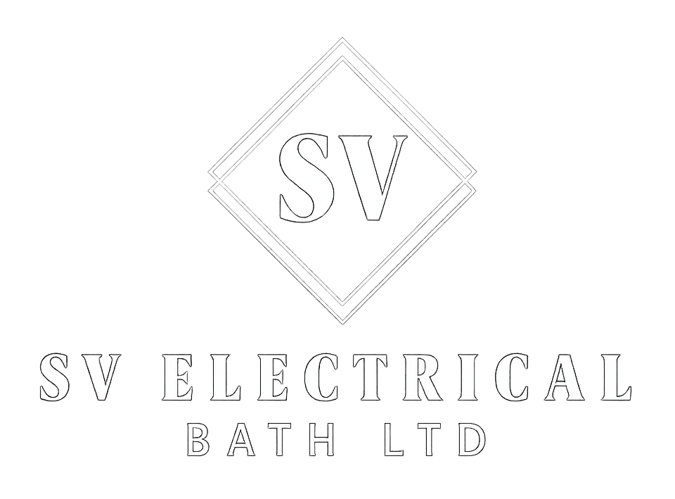 sv electrical logo white